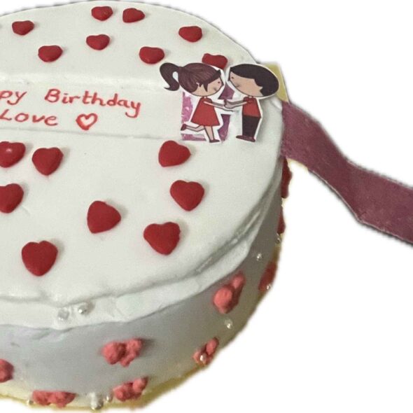 🎁 “My Love” Vegan Secret Message Cake 💖