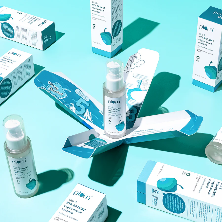 Cica & Hya-Betaine Vegan Mucin Face Essence with Azuki Bean Extracts & ATP