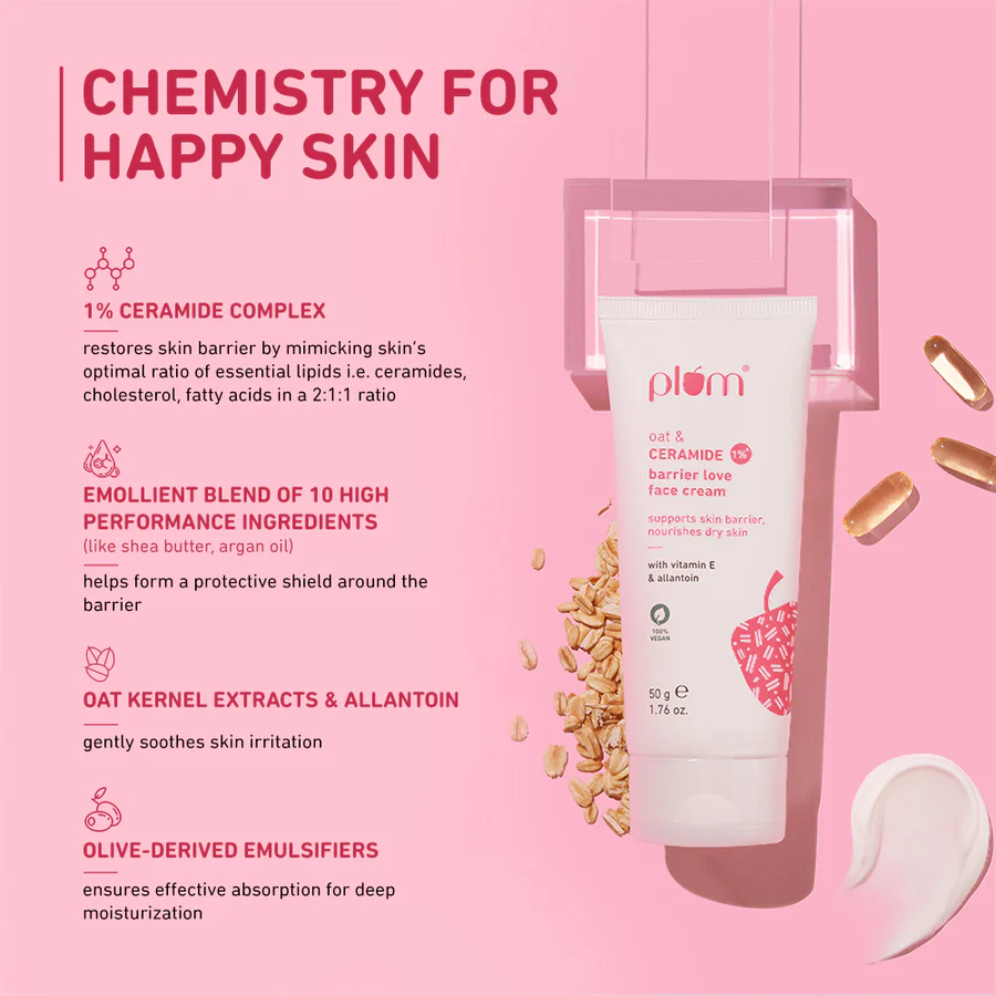 Oat & 1% Ceramide Face Cream for Dry Skin