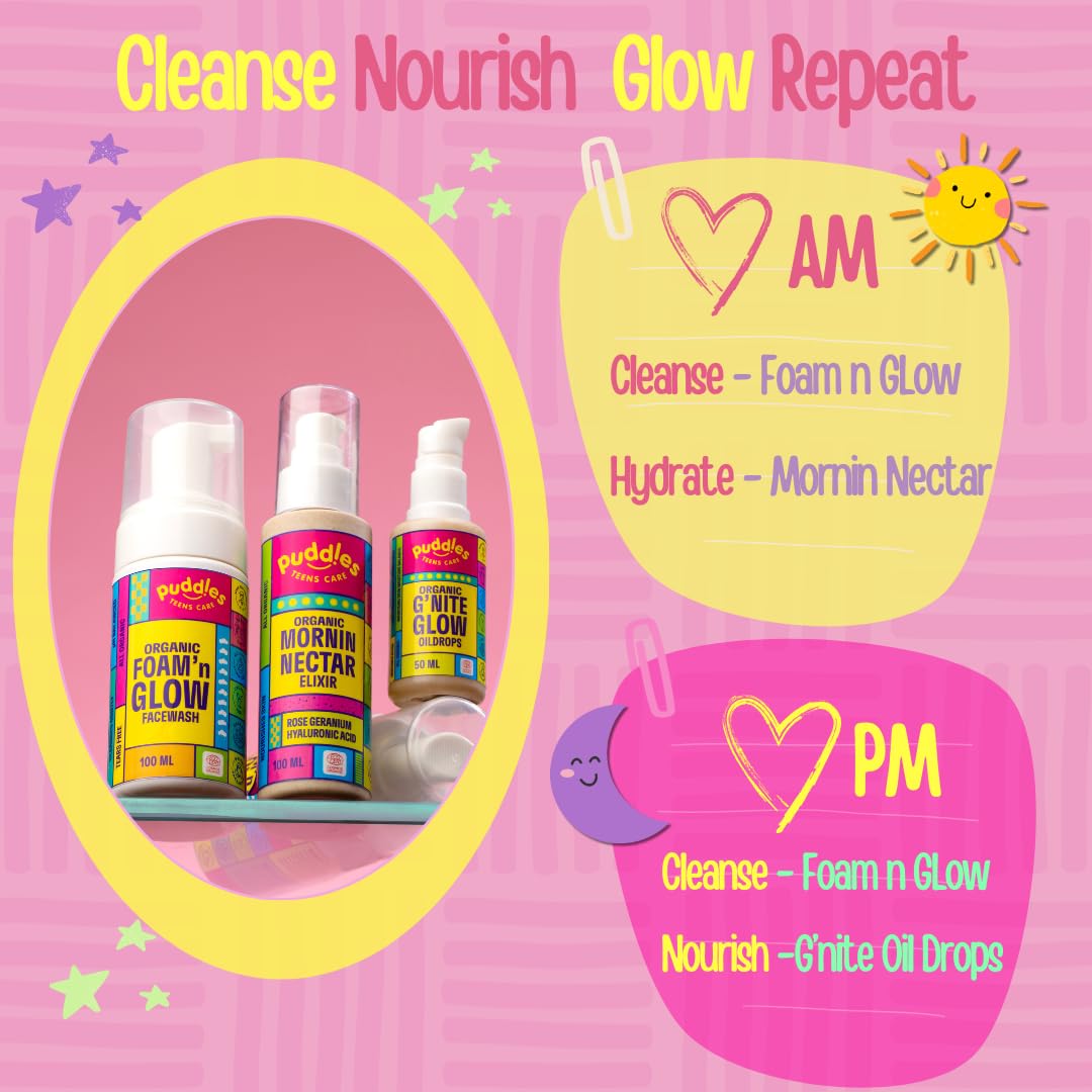 Puddles Teens Organic 1% Hyaluronic Acid Gel Moisturizer