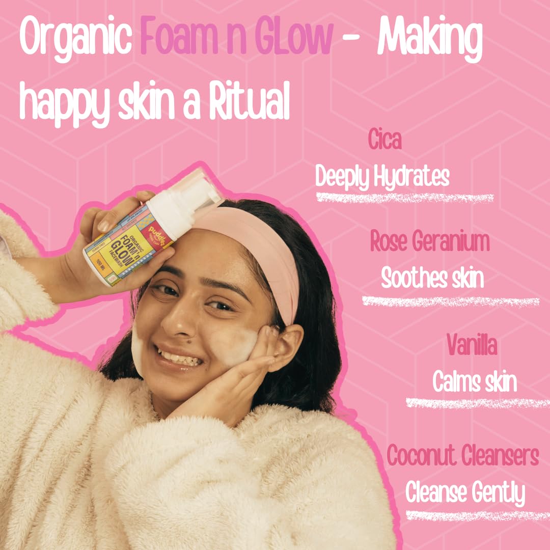 Puddles Teens Care Organic Foam n Glow Facewash Puddles Teens Care Organic Foam n Glow Facewash
