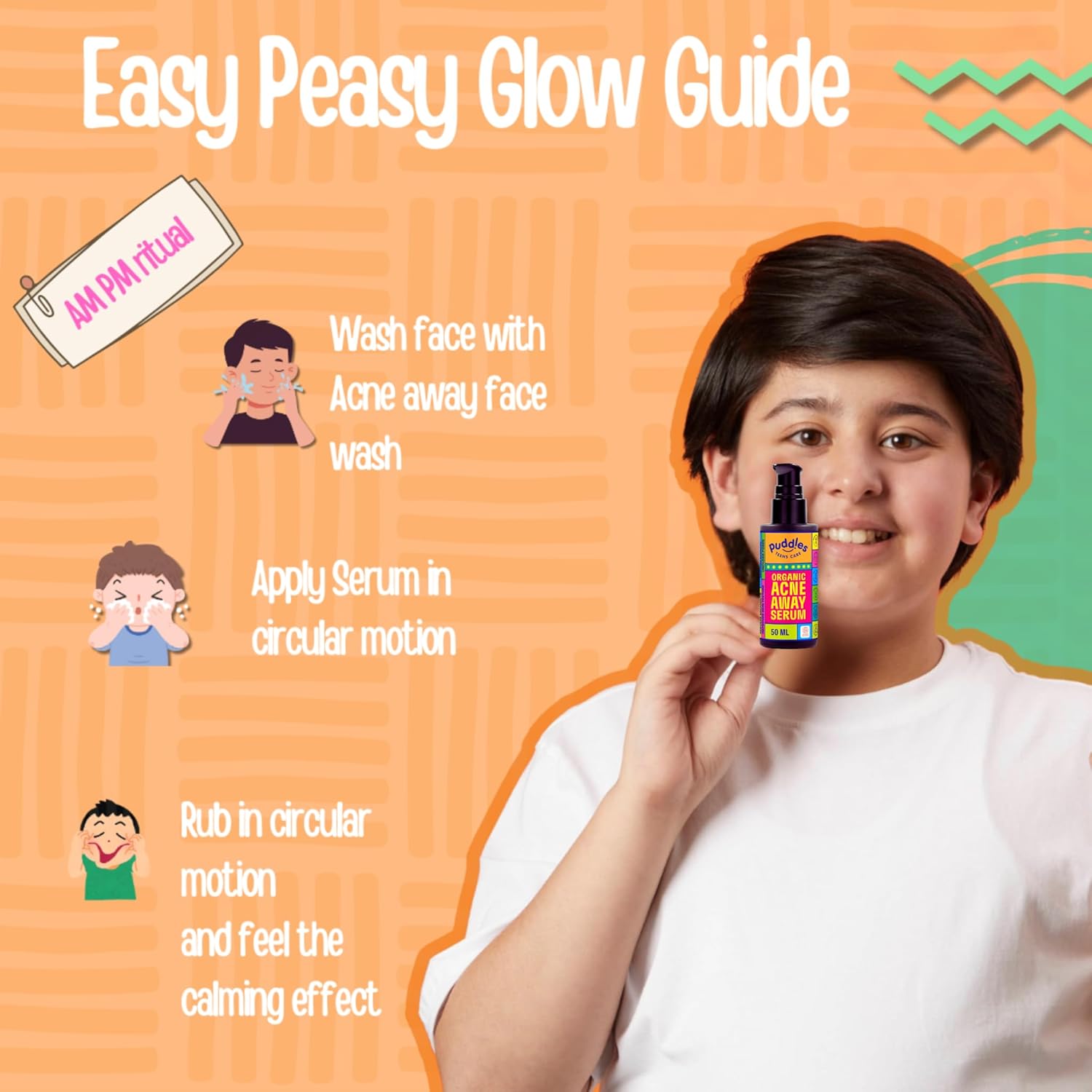 Puddles Teens Care Organic Acne Away Face Serum (50 ML)