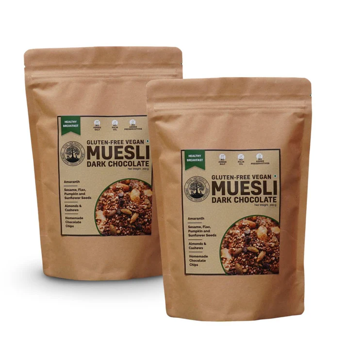 Gluten-Free Chocolate Vegan Muesli (Pack Of 2 × 200 g)