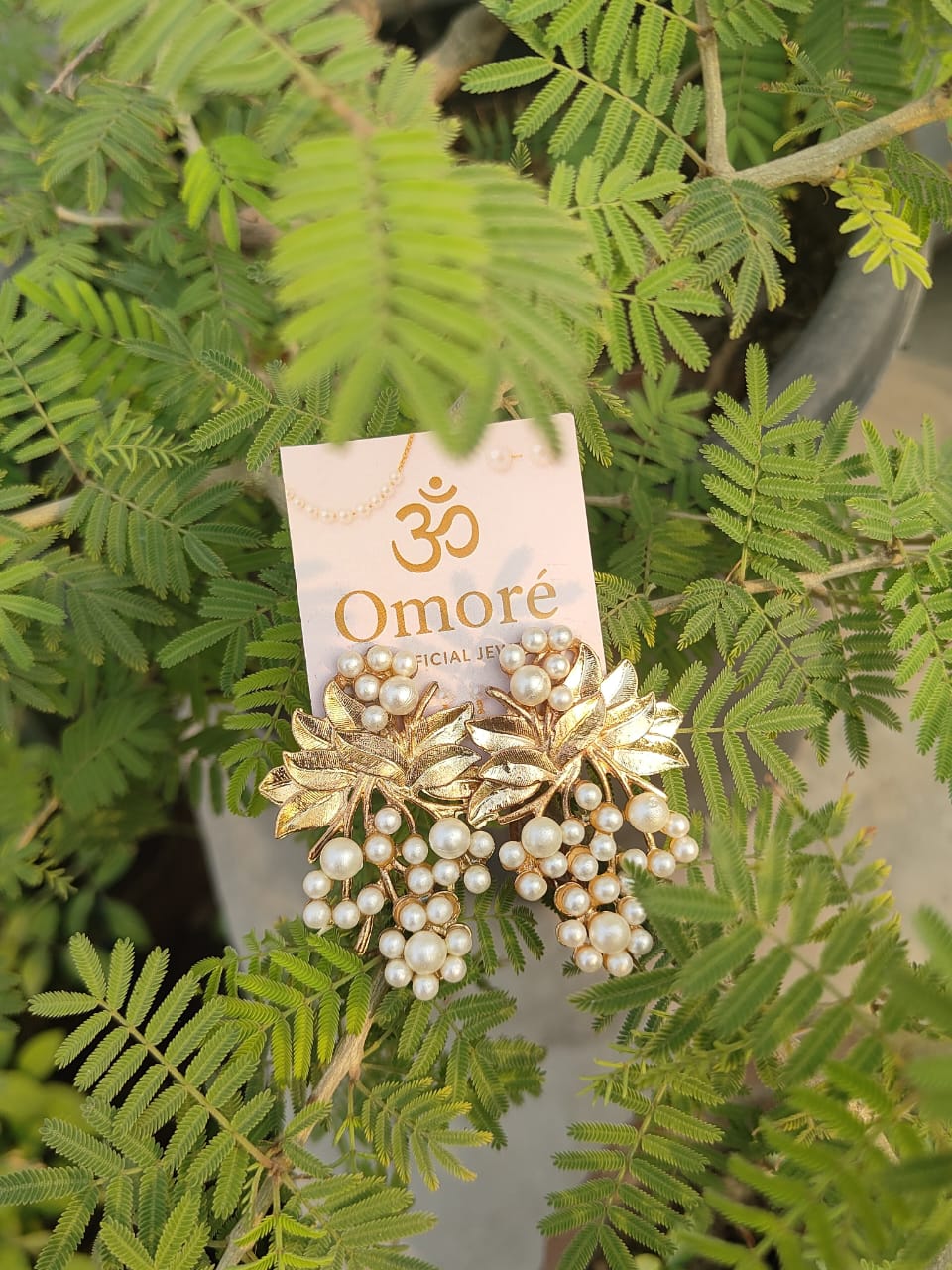 vegan pearl earrings