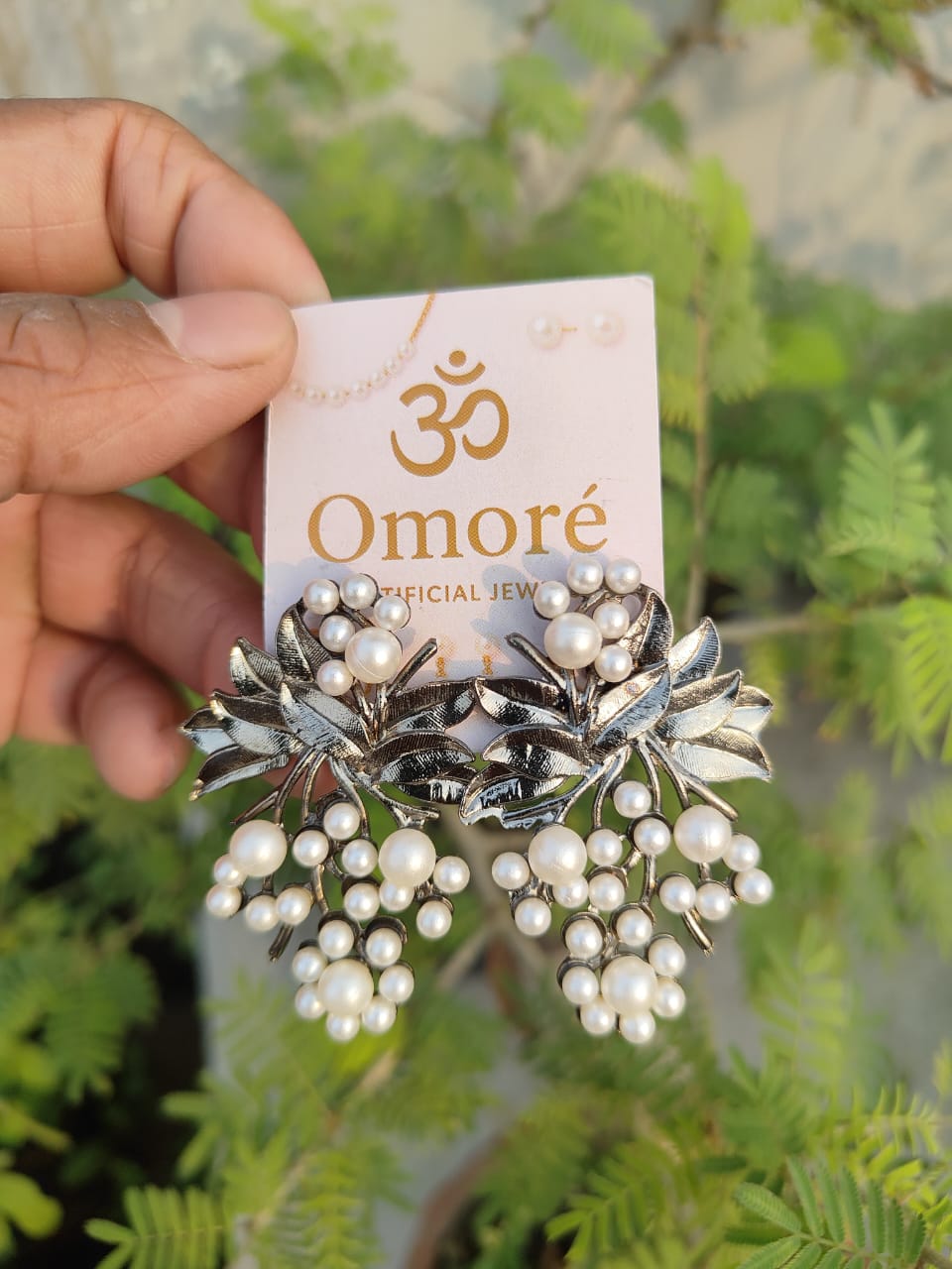 vegan pearl earrings