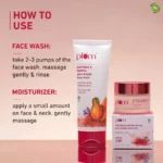 Saffron Glow Bright Cleanse & Moisturize Combo | Face Wash & Moisturizer | With Saffron & Kumkumadi Oil | Enhances Natural Glow & Hydrates Skin | For All Skin Types | 100% Vegan - Image 2