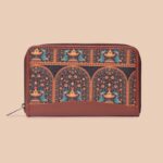 Nawabi Couture & Royal Indian Peacock Motif - Classic Business Bag & Chain Wallet Combo - Image 9