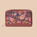 Mughal Garden Print & Paisley Print - Women's Office Bag & Chain Wallet Combo - Image 5