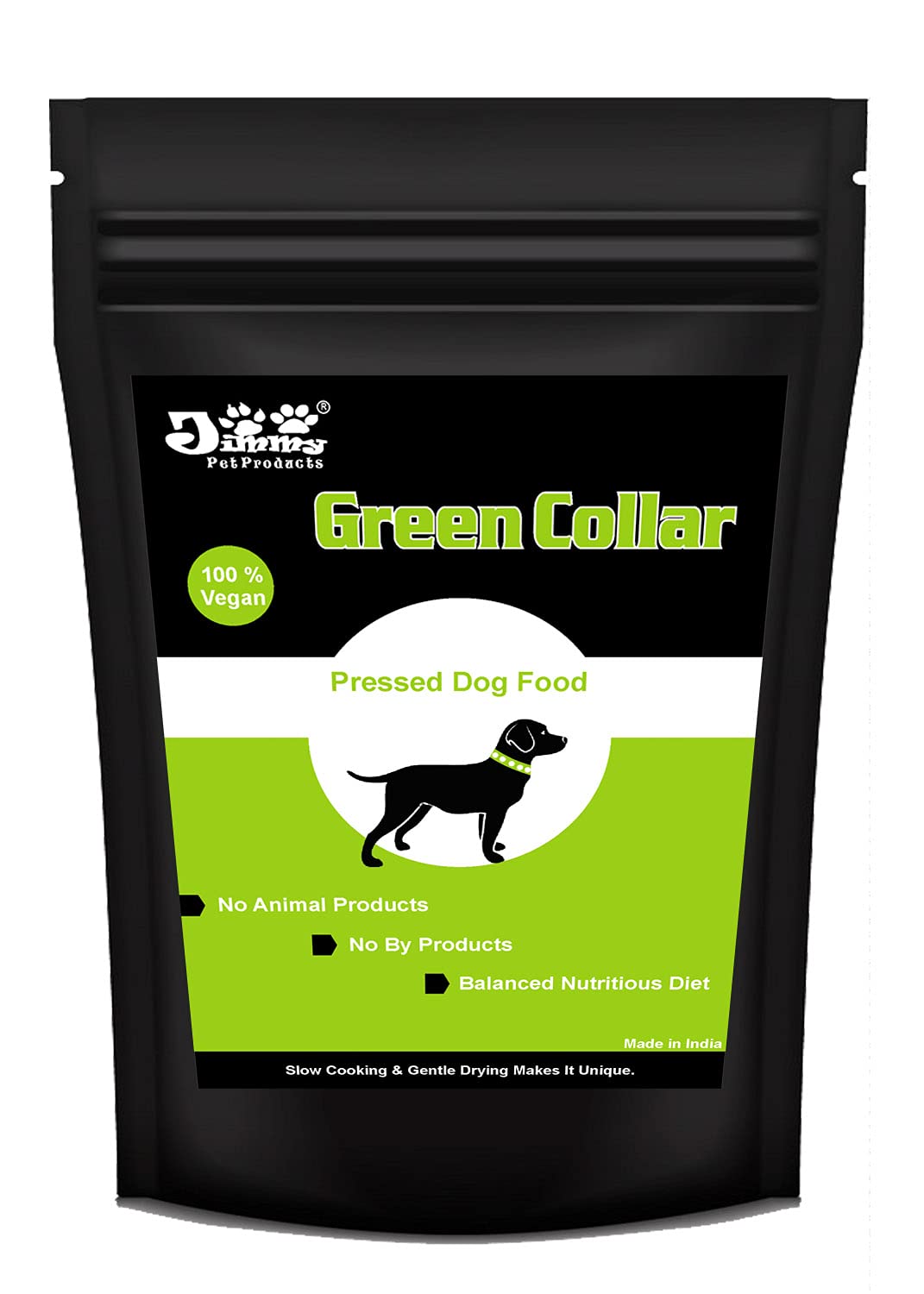 61GC6xhxZrL._SL1500_.jpg JiMMy Green Collar Vegan Dog Food – Plant-Based Dry Kibble - Image 1