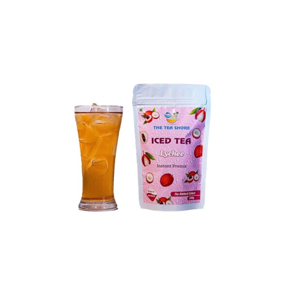 The Tea Shore Lychee Iced Tea - 200g | Instant Premix | Perfect Refreshing Summer Drink | No Artificial Color | Healthy Cold Brew
