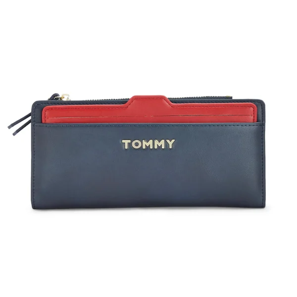 Tommy Hilfiger Mariah Plus Women’s Vegan Leather Wallet — Navy