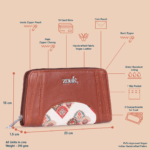 Arika Zipper Wallet - Seashell Motif White - Image 4