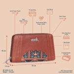 Arika Zipper Wallet - Royal Indian Peacock Motif - Image 5