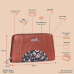 Arika Zipper Wallet - Chittoor Blue Kalamkari - Image 5