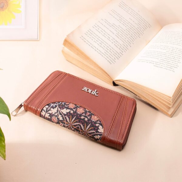 Arika Zipper Wallet - Kashmir Blooms