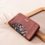 Arika Zipper Wallet - Chittoor Blue Kalamkari - Image 2