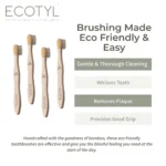 Ultra-Soft Bamboo Toothbrush – Set of 4 Eco-Friendly Toothbrushes - Image 5