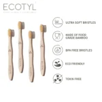 Ultra-Soft Bamboo Toothbrush – Set of 4 Eco-Friendly Toothbrushes - Image 4