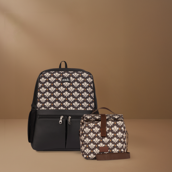 Bidri Kaiser Office Backpack & Bidri Kaiser Roll up Lunch Bag Combo