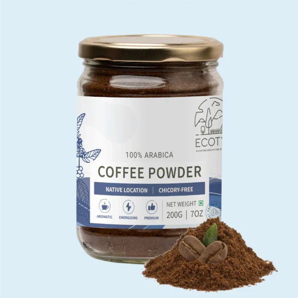 Organic Arabica Coffee Powder – Premium Roasted Ground Coffee (200 g)