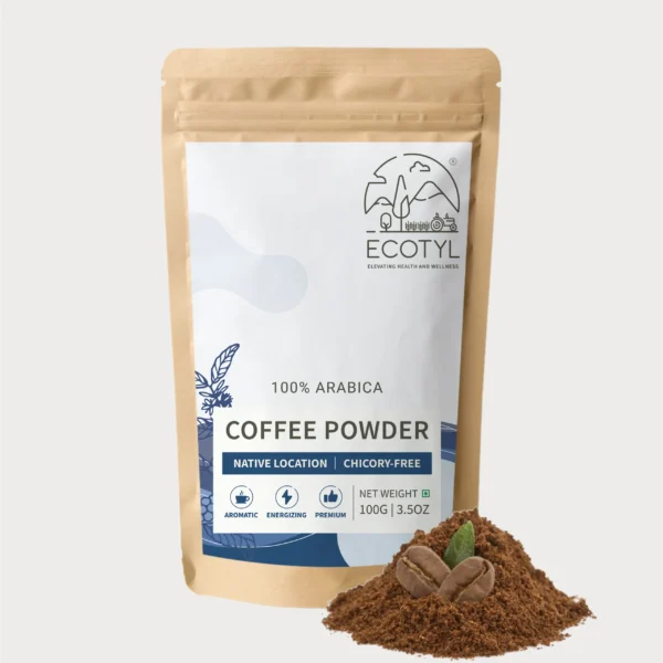 Organic Arabica Coffee Powder – Pure Roasted Ground Coffee (100 g)