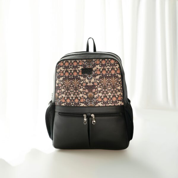 ZIP Kashmir Blooms Office Backpack | Vegan Work Bag | VegGora