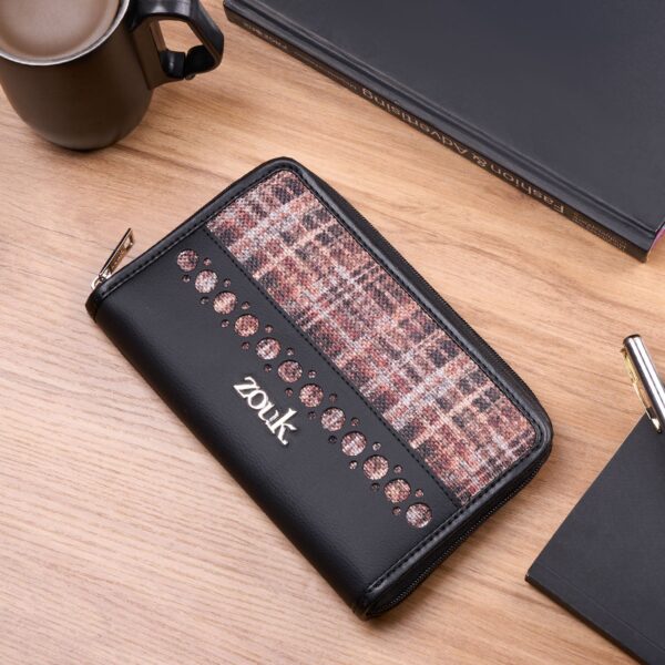 Eden Zipper Wallet - Cashmere Noir (Copper)