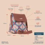 Kovil Blue Flap Sling Bag - Image 4