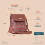 ZIP-Gwalior Weaves Flap Sling Bag - Image 4