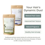 Natural Henna & Indigo Hair Colour Combo – Herbal Hair Dye Set (100 g + 100 g) - Image 4