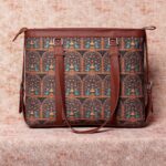 Royal Indian Peacock Motif Women's Office Bag - Image 4