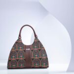 Konkona Statement Satchel Bag - Royal Indian Peacock Motif - Image 2