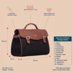 Konkona Heritage Satchel Bag - Jet Black - Image 4