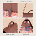 Konkona Heritage Satchel Bag - Kutch Gamthi - Image 8