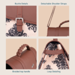 Konkona Heritage Satchel Bag - Mughal Motif - Image 8
