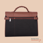 Konkona Heritage Satchel Bag - Jet Black - Image 5