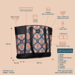 Kovil Blue Classic Commute Office Bag - Image 5