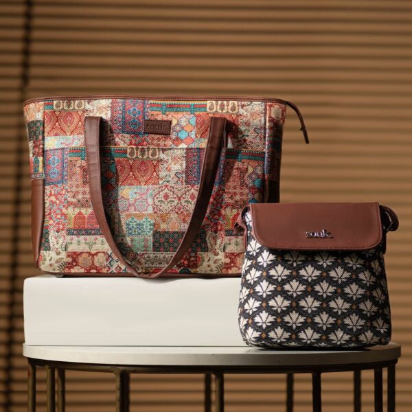 Kutch Gamthi & Bidri Kaiser - Mother's Bag & Flap Sling Bag Combo