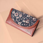 ZIP-Chittoor Blue Kalamkari Kyra Flap Wallet - Image 2