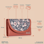 ZIP-Chittoor Blue Kalamkari Kyra Flap Wallet - Image 5