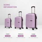 Lilac Aira Trolley Bag Combo - Set of 3 (Cabin & Medium & Large) - Image 6