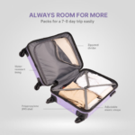 Lilac Zoya Trolley Bag Combo Set of 3 (Cabin & Medium & Large) - Image 8