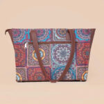 Multicolor Mandala Print & Gwalior Weaves - Office Tote Bag & Flap Sling Bag Combo - Image 3