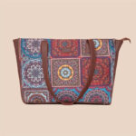 Multicolor Mandala Print & Gwalior Weaves - Office Tote Bag & Flap Sling Bag Combo - Image 2