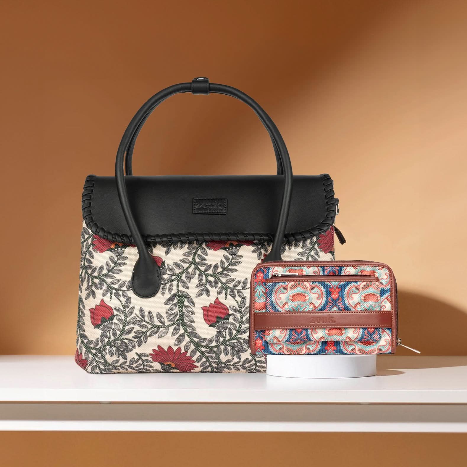 NawabiCouture_KovilBlue-SaraAliKhanSatchel_ClassicZipperWalletCombo_94e0e96d-aed1-4d4b-a063-305dd2aeee41.jpg Nawabi Couture & Kovil Blue - SAK Satchel & Classic Zipper Wallet Combo - Image 1