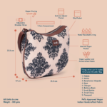 Mughal Motif Structured Shoulder Bag - Image 5