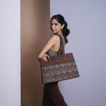 Royal Indian Peacock Motif Statement Business Bag - Image 2