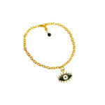 Black Evil Eye Golden Charm Bracelet - Image 2