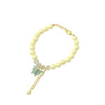 Blue Butterfly Crystal Pearl Bracelet - Image 2