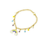 Multicolor Rainbow BeadsCharm Bracelet - Image 2